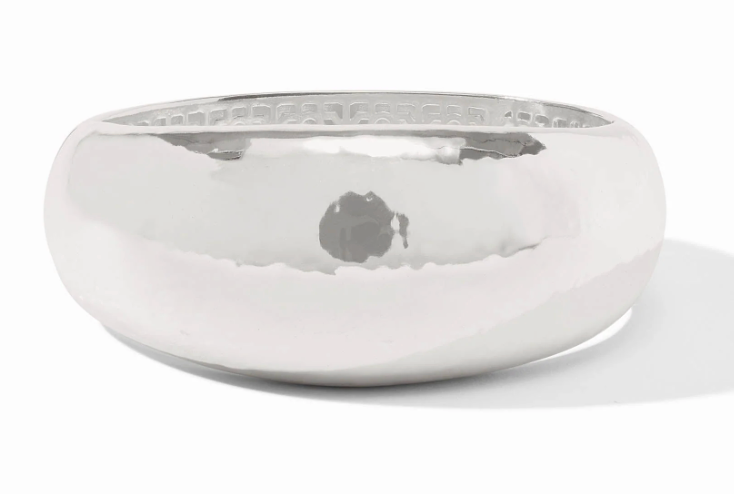 Catalina Statement Hinge Bangle- Sliver