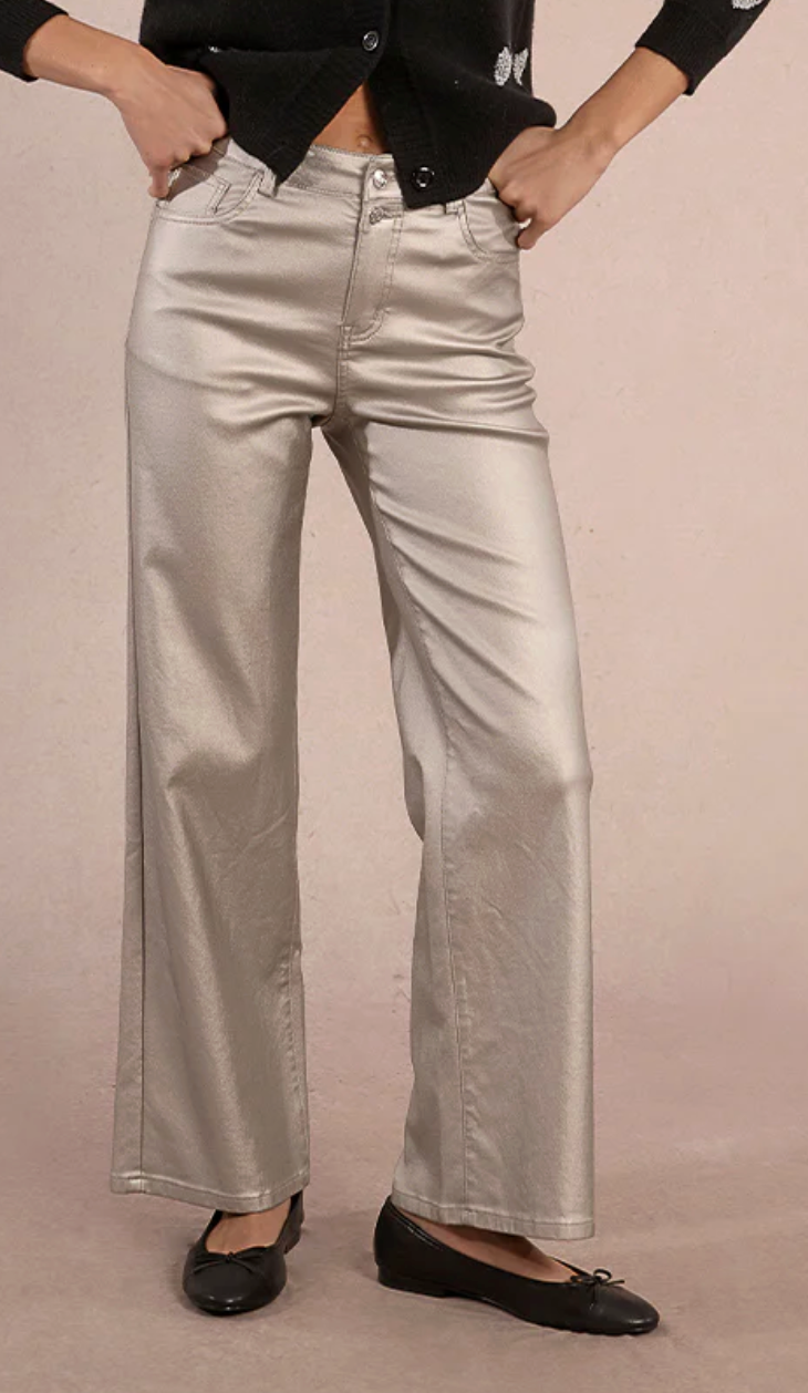 Ladies Woven Pants- Sliver