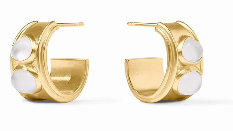 Dolce Stone Hoop-Iridescent Clear Crystal