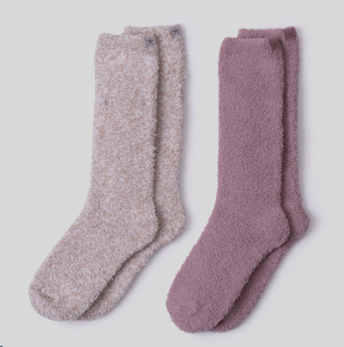 CozyChic Socks - Teaberry / Heathered Stone