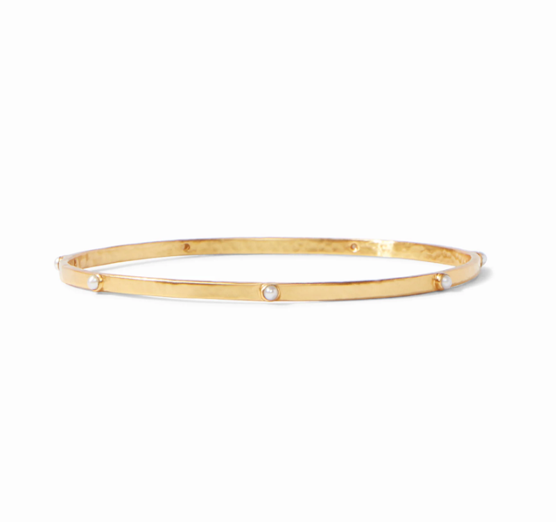 Crescent Stone Bangle-Small