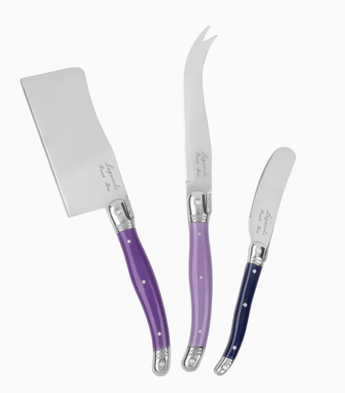 French Home Laguiole Set of 3 Cheese Knives