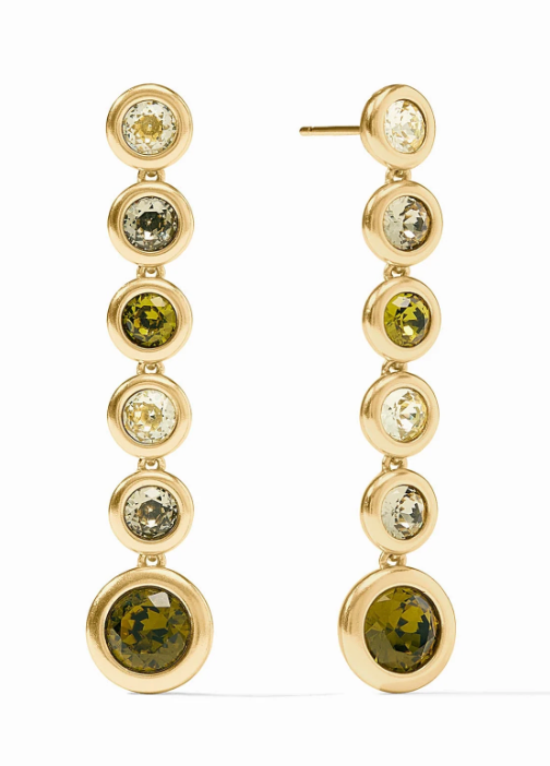 Rainbow Tier Earring - Shades of Jade