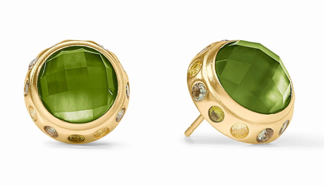 Rainbow Stud - Iridescent Palmetto Green with Shades of Jade halo