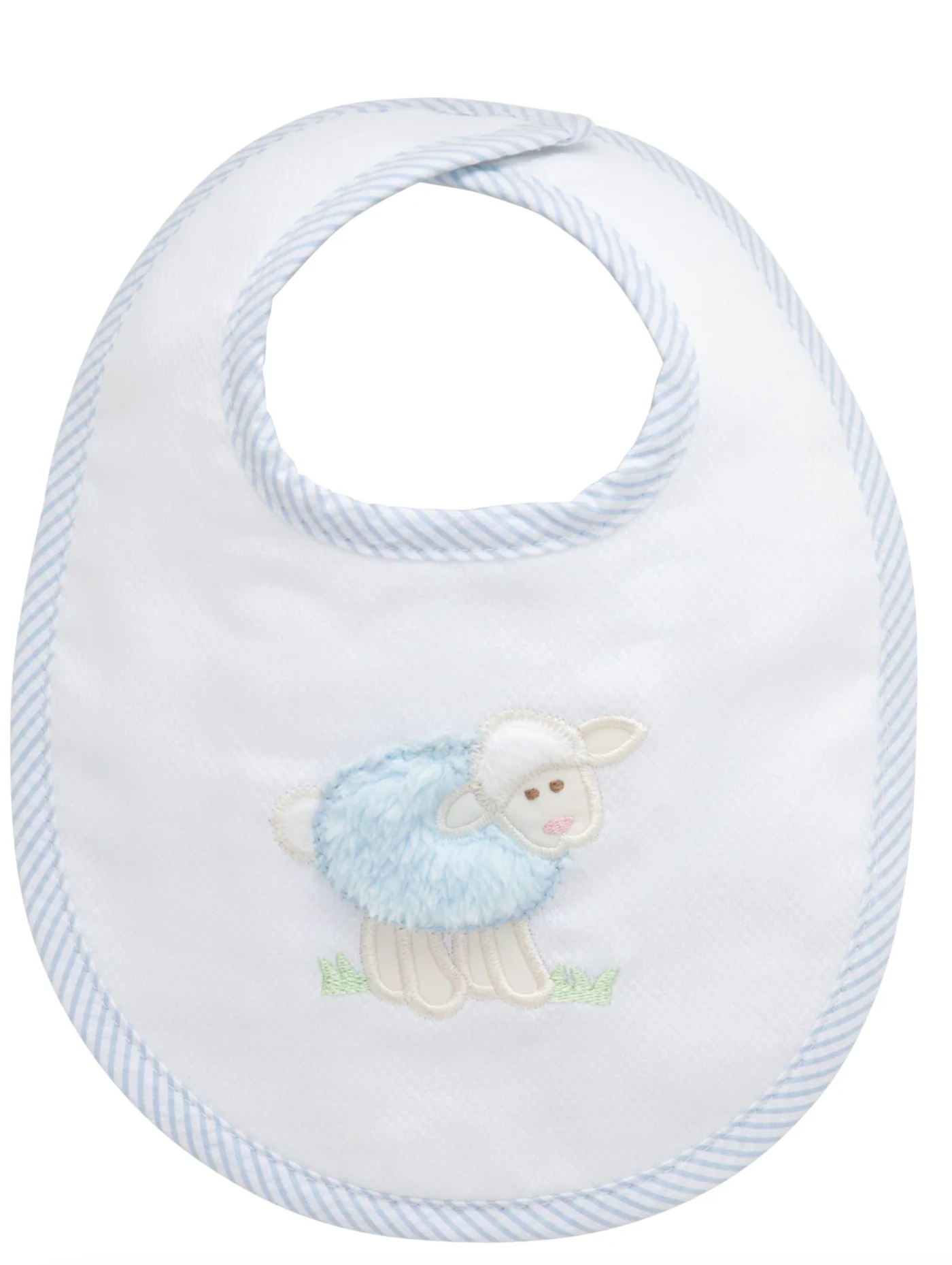 Lamb Applique Basic Bib, Blue