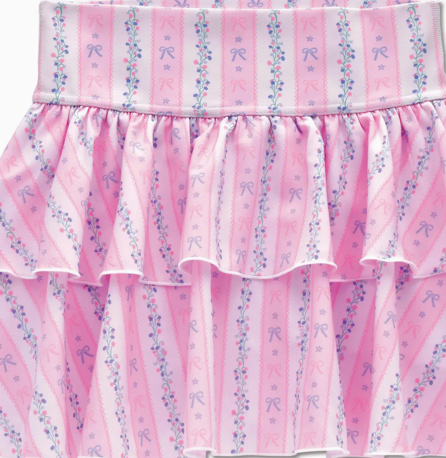 Floral Stripes Skort