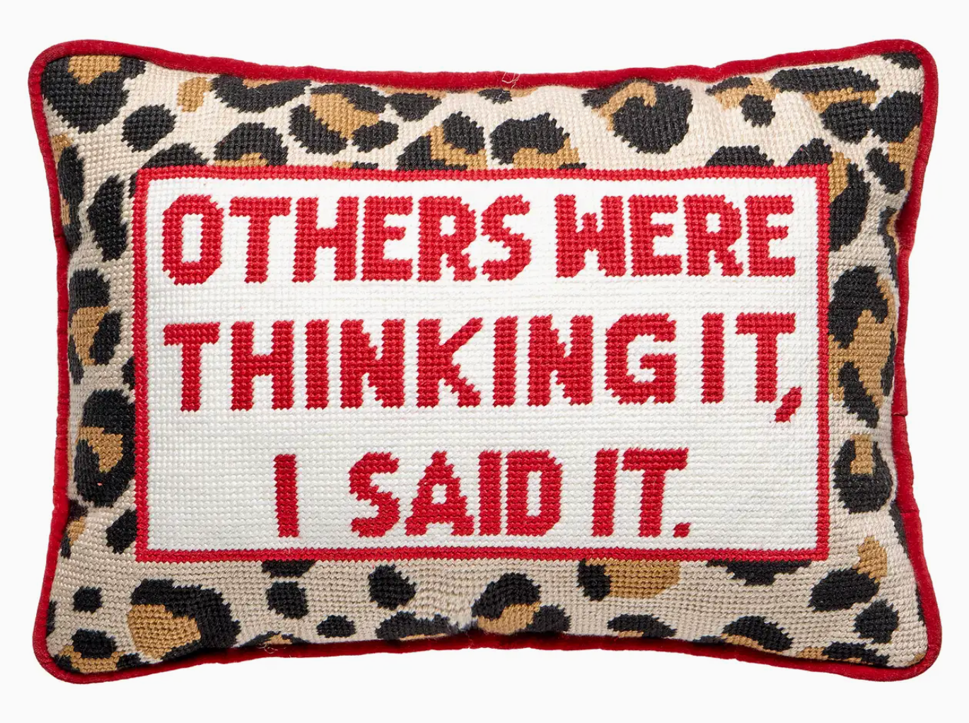 Others Were Thinking It Embroidered Pillow