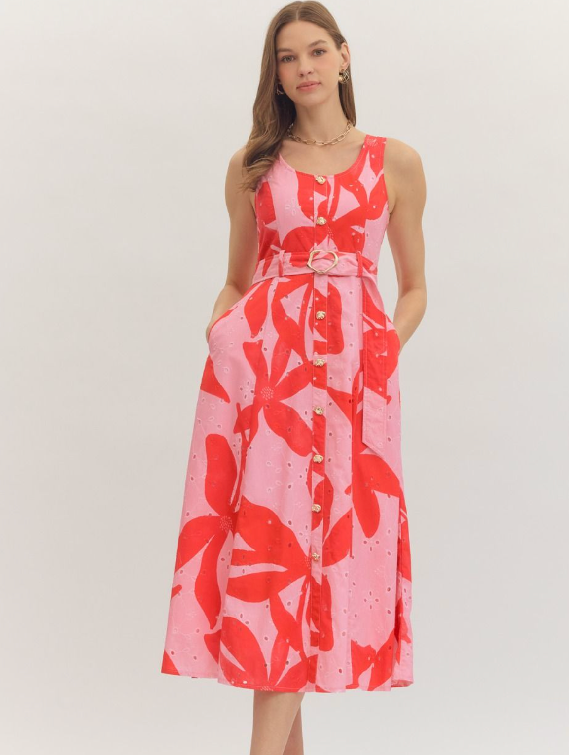 Midi Pink Vacay Dress