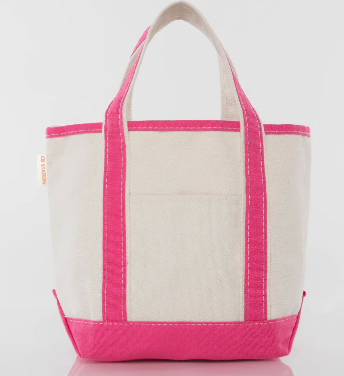 Handy Open Top Tote- Hot Pink