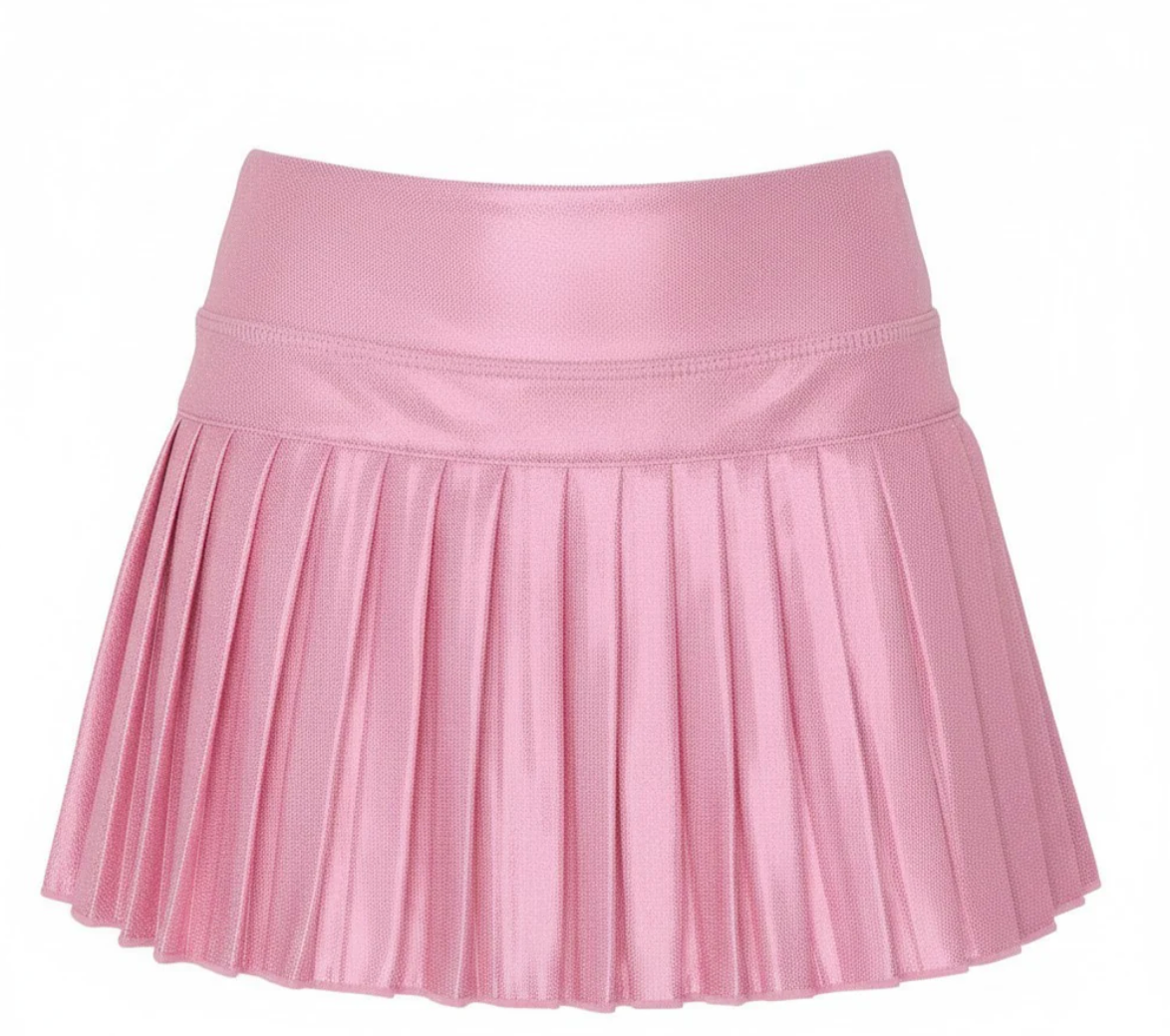 Mini Pleated Skort- Pink Shimmer