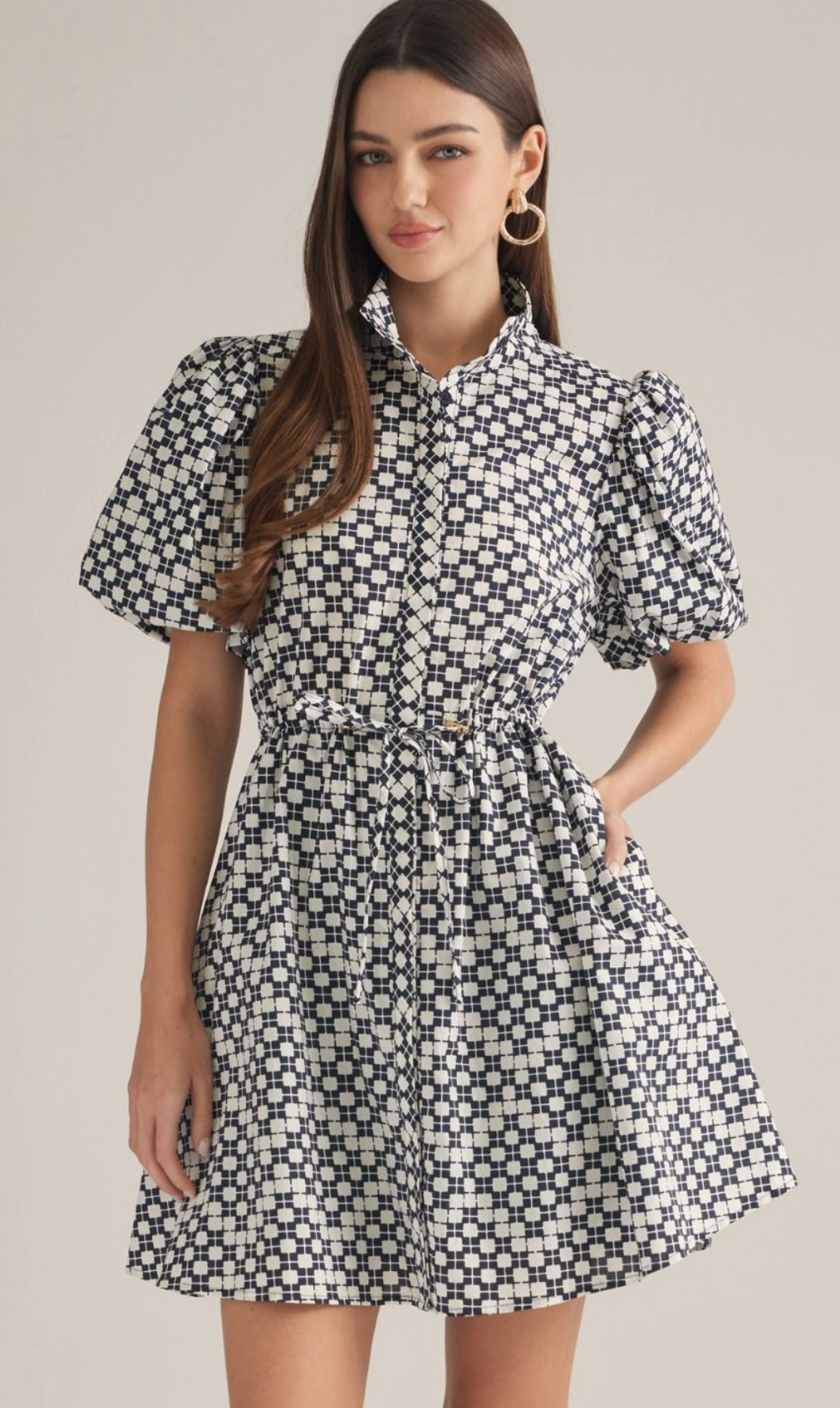 Geometric Print Mini Dress
