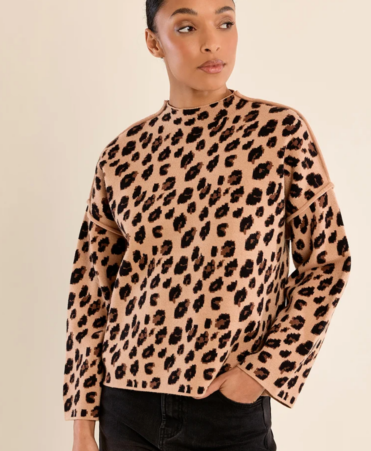 Boxy Leopard Sweater