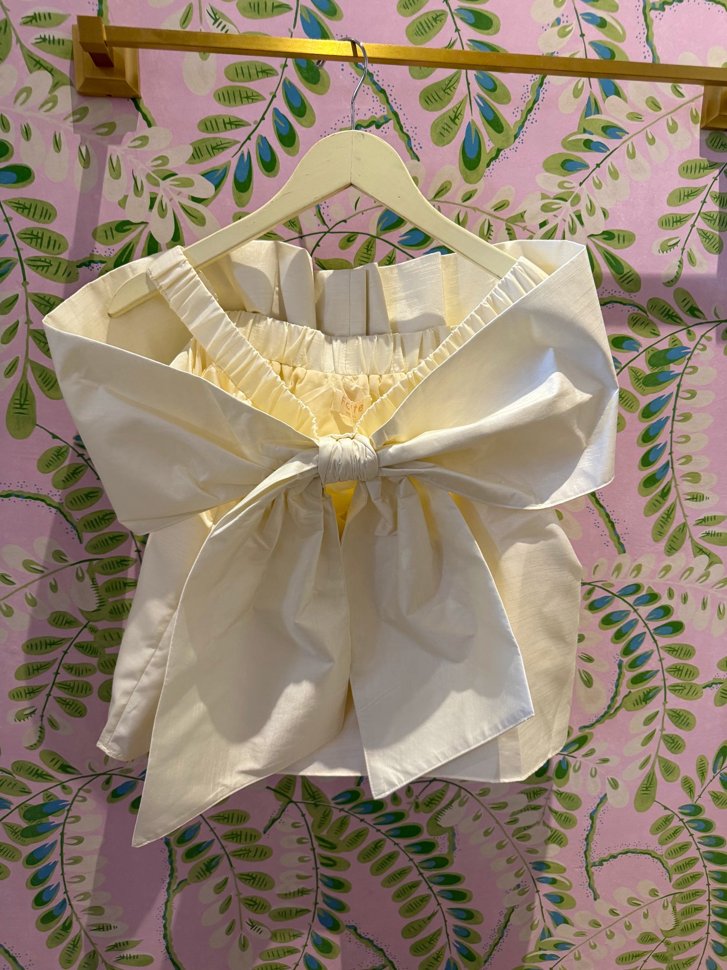 Big Bow Off The Shoulder Top-Ivory
