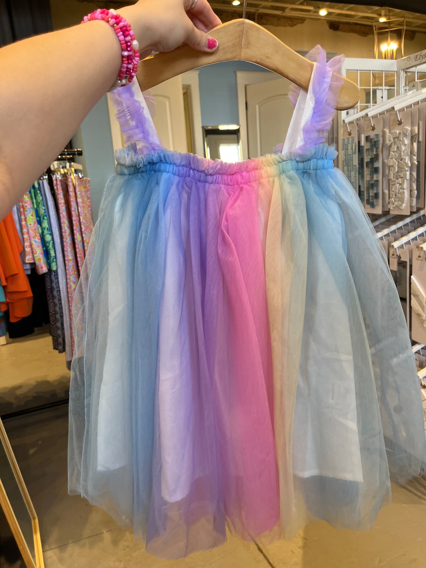 Sherbert Rainbow Tulle Dress