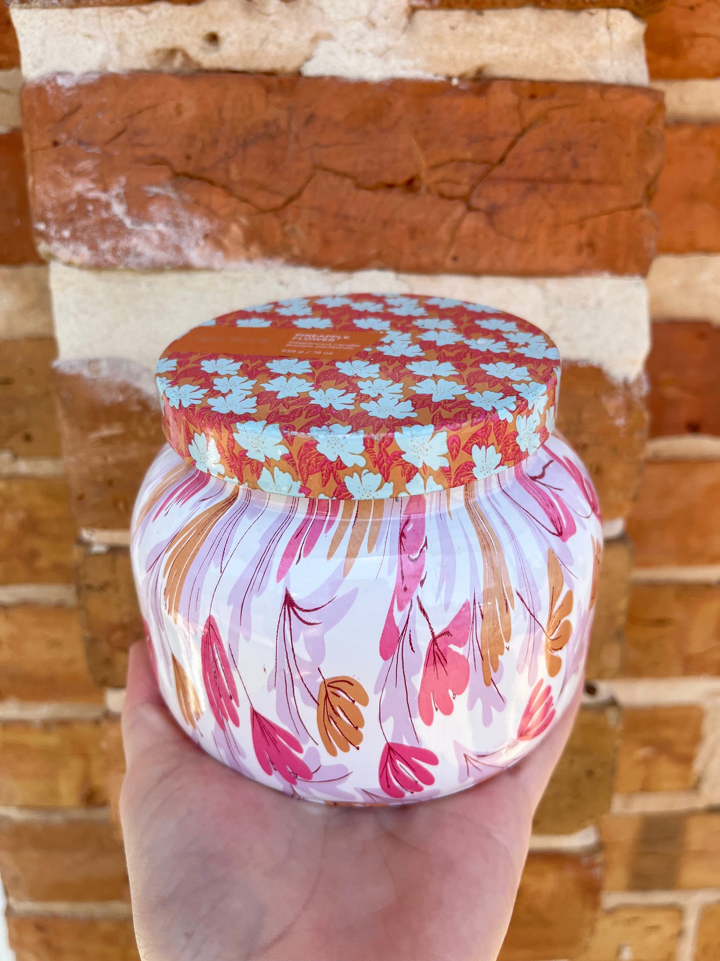 Pattern Play 19 oz. Pineapple Flower Candle