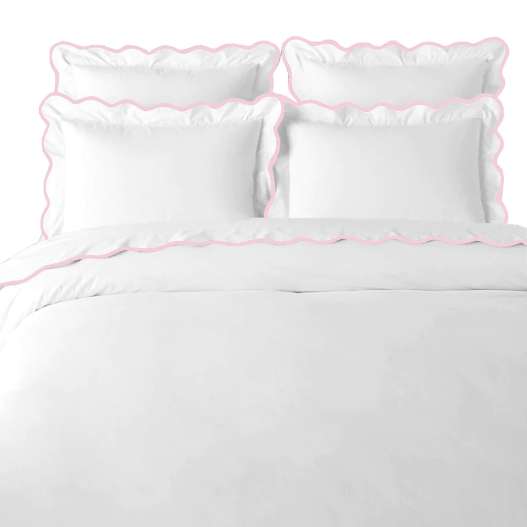 Laura Park Scalloped Euro Sham-Pink