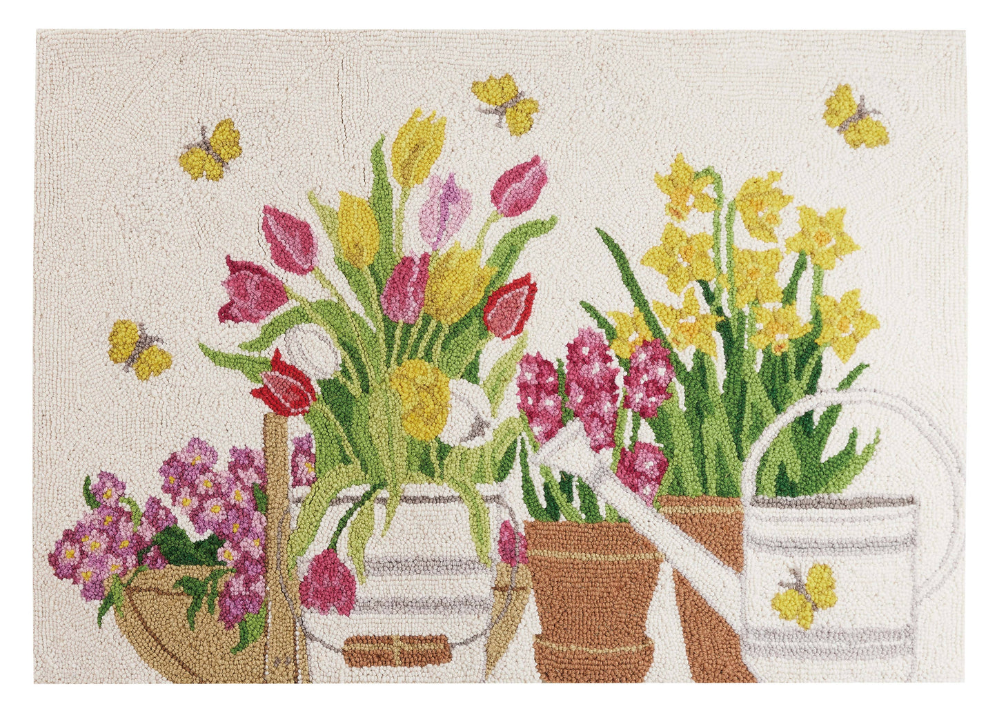 Spring Florals Hook Rug
