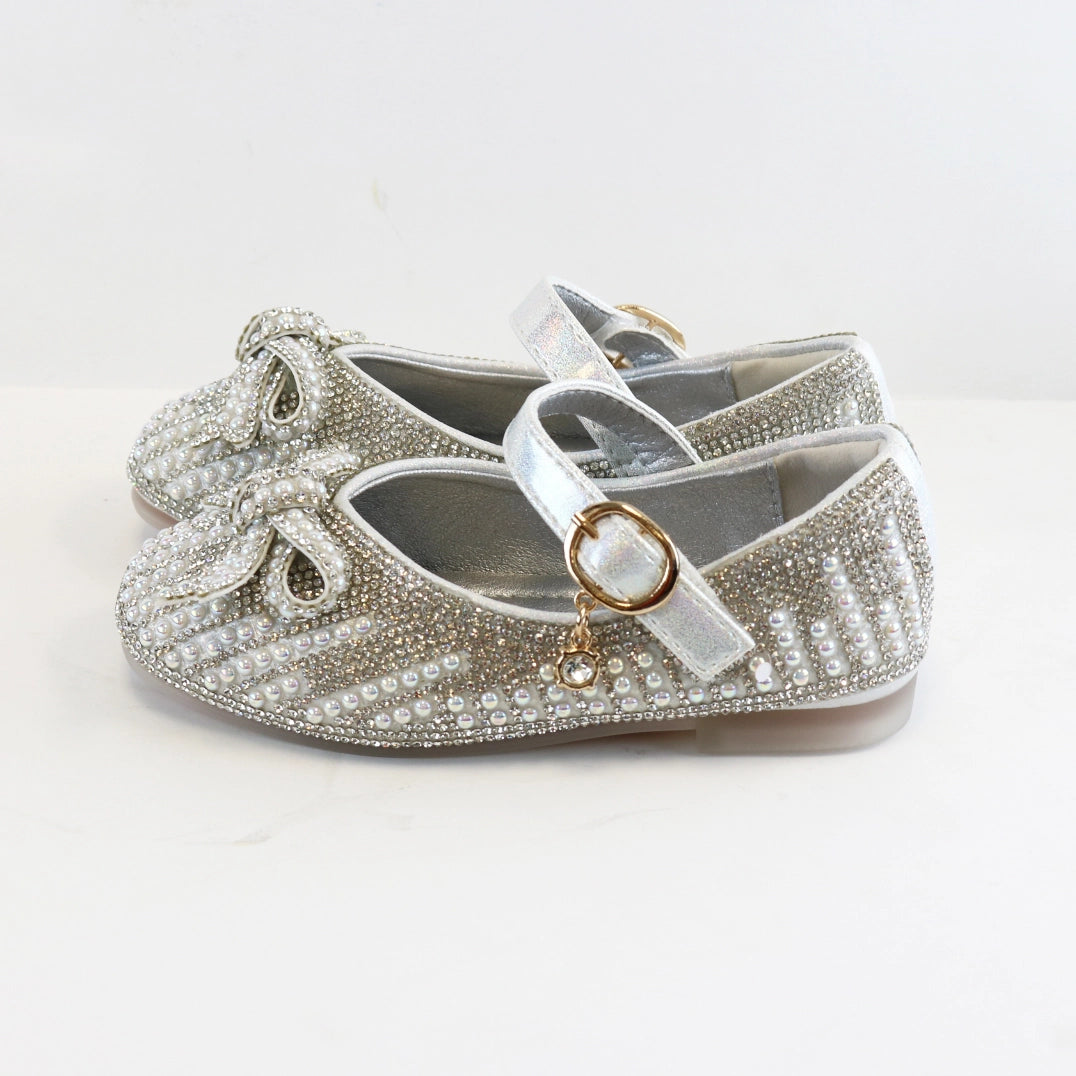 PEARL AND RHINESTONE KIDS DRESS SHOE