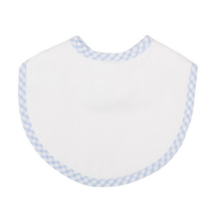 MEDIUM BIB - BLUE CHECK PIQUE