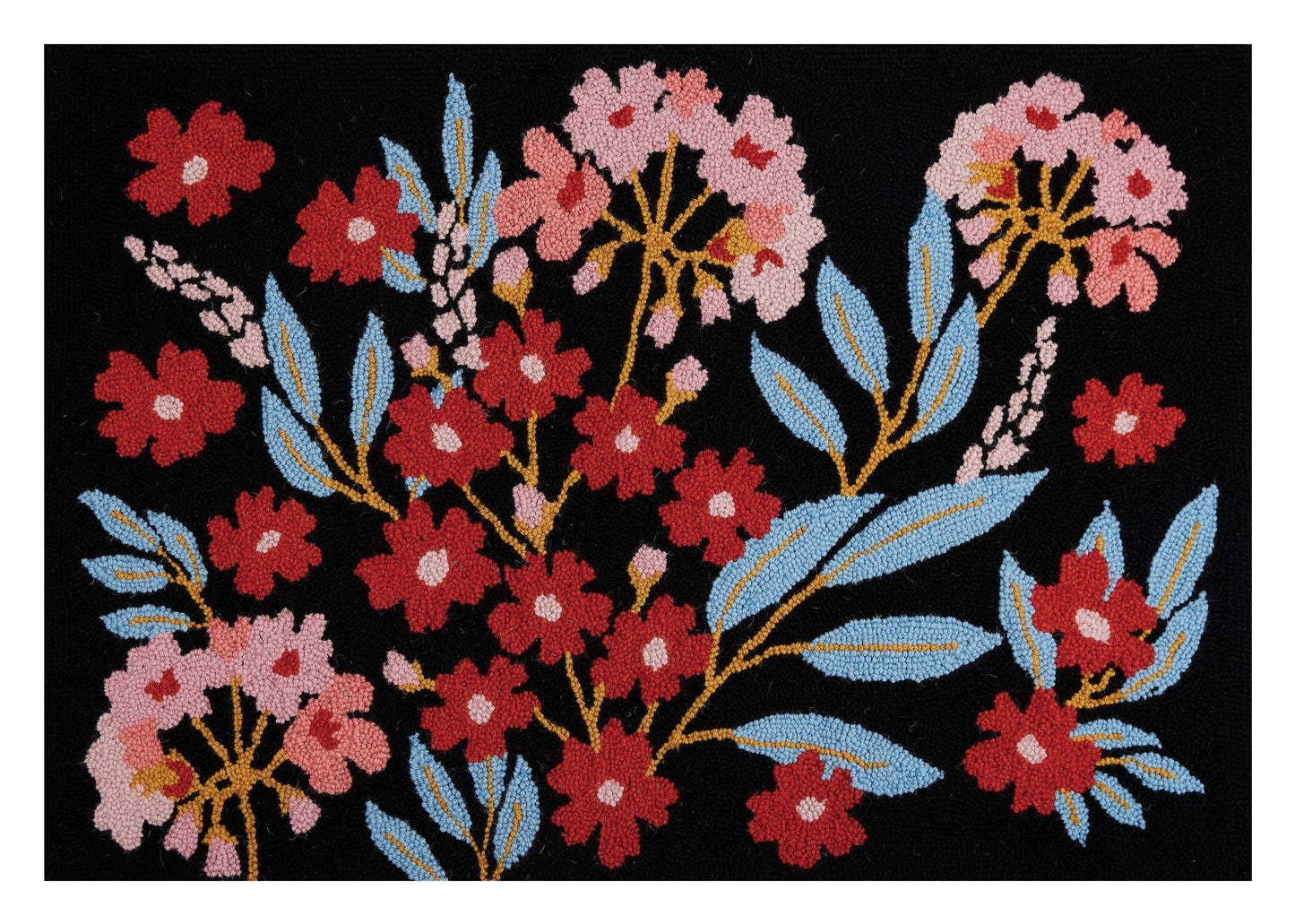 Midnight Floral Hook Rug