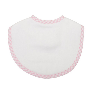 MEDIUM BIB - PINK CHECK PIQUE