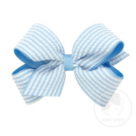 Medium Seersucker Bow