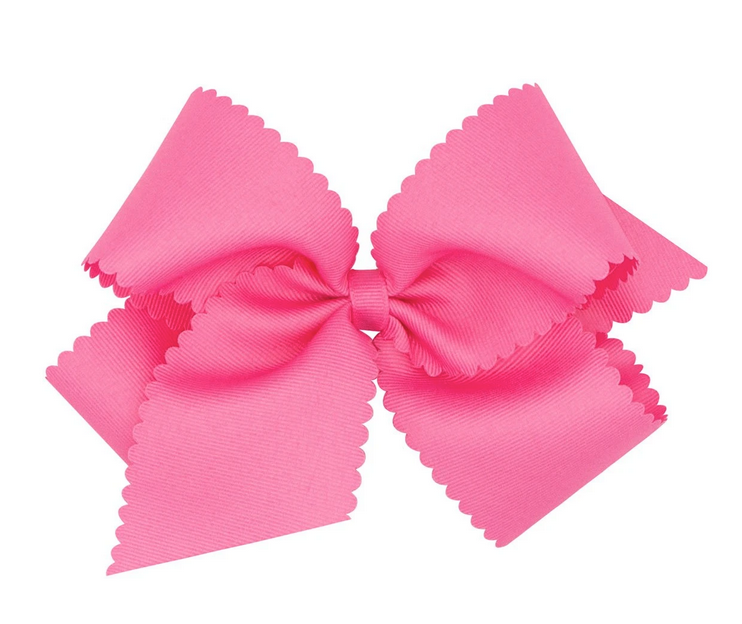 Medium Grosgrain Bow with Scalloped Edge