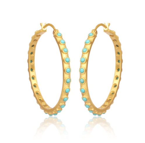 Turquoise Hoop Earring