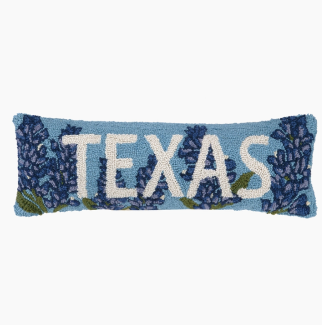 Texas Bluebonnet Hook Pillow