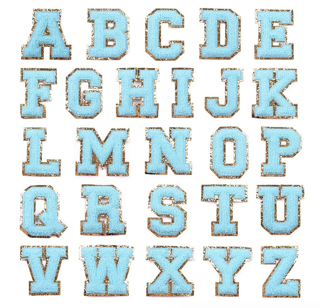 Large Varsity Letter Patch Teal