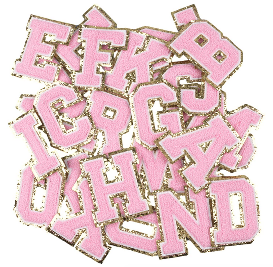 Large Varsity Letter Patch - Pink