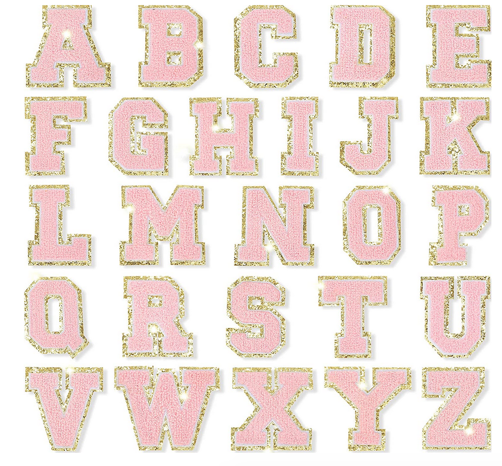Large Varsity Letter Patch - Pink