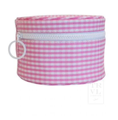 ROUNDUP JEWEL CASE - GINGHAM PINK