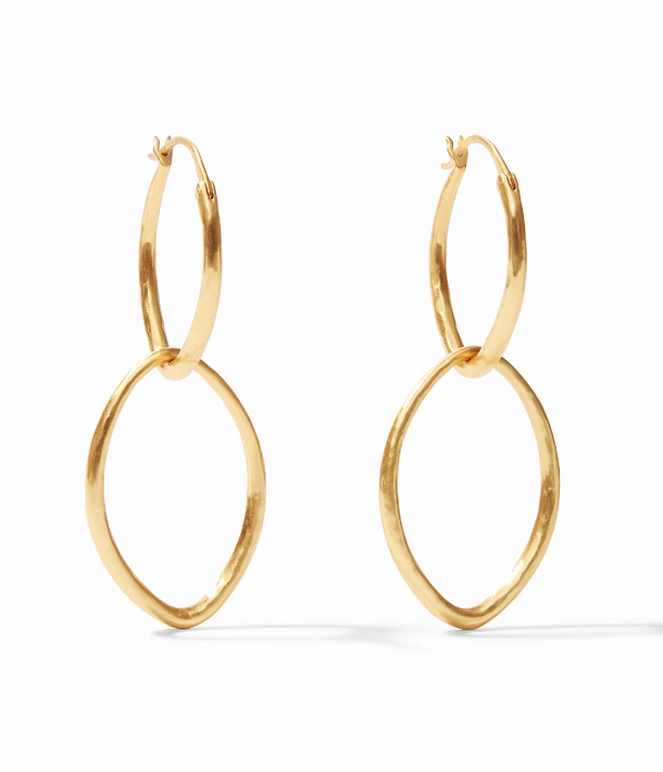 Fleur-de- Lis 2-in-1 Earrings - Gold