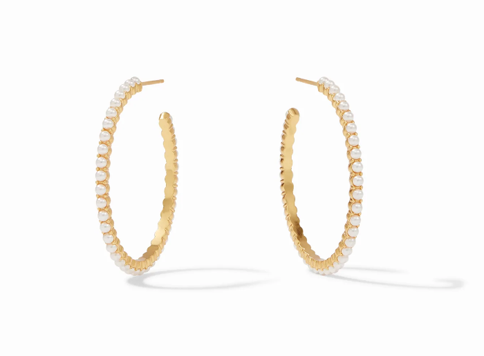 Juliet Hoop - Gold (Medium) Pearl