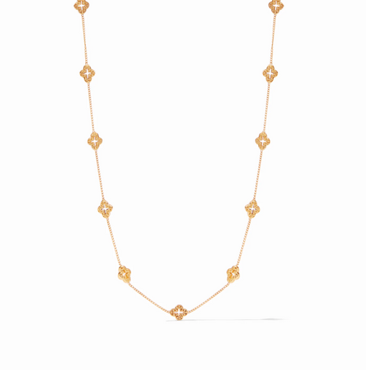 Florentine Demi Delicate Station Necklace - Gold