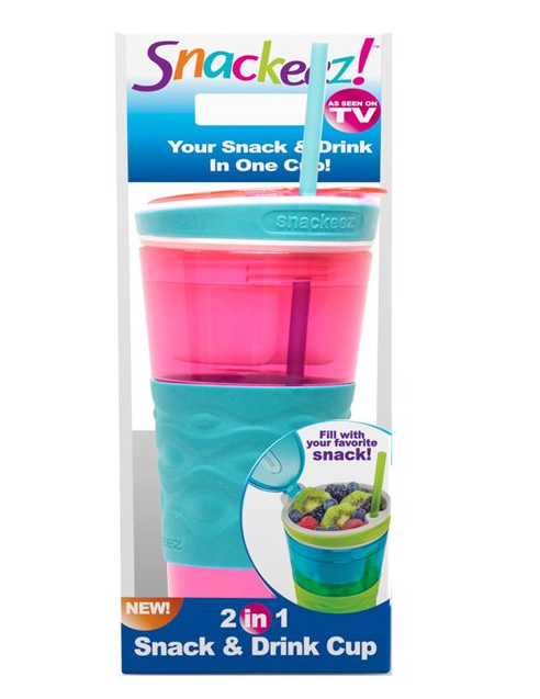 Snackeez 16oz Snack & Beverage Holder - Pink