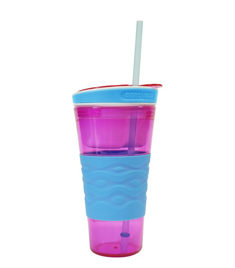 Snackeez 16oz Snack & Beverage Holder - Pink