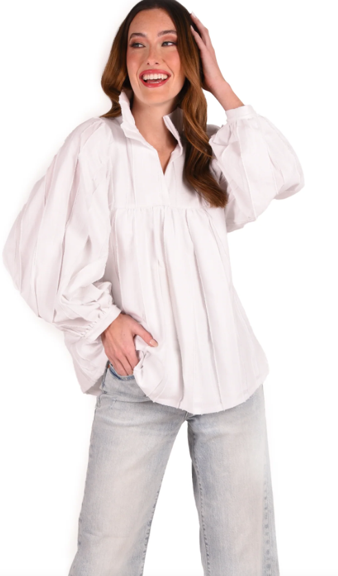 Stella Top- Linen Stripe