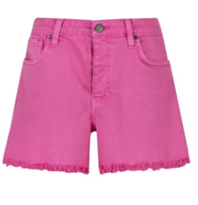 KUT Jane High Rise Short w/ Fray Hem Cherry