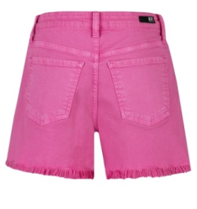 KUT Jane High Rise Short w/ Fray Hem Cherry