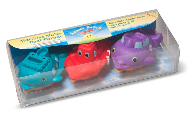 Melissa and Doug Linking Boat Bath Toys Spring and Prince