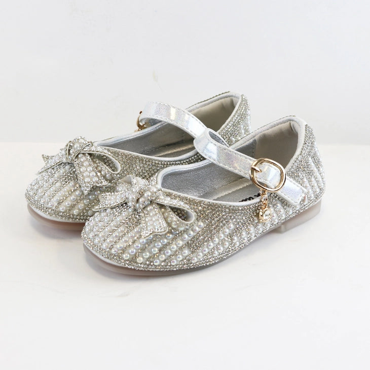 PEARL AND RHINESTONE KIDS DRESS SHOE