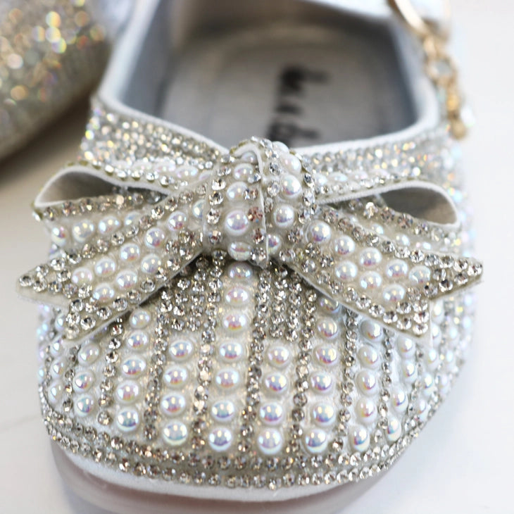 PEARL AND RHINESTONE KIDS DRESS SHOE
