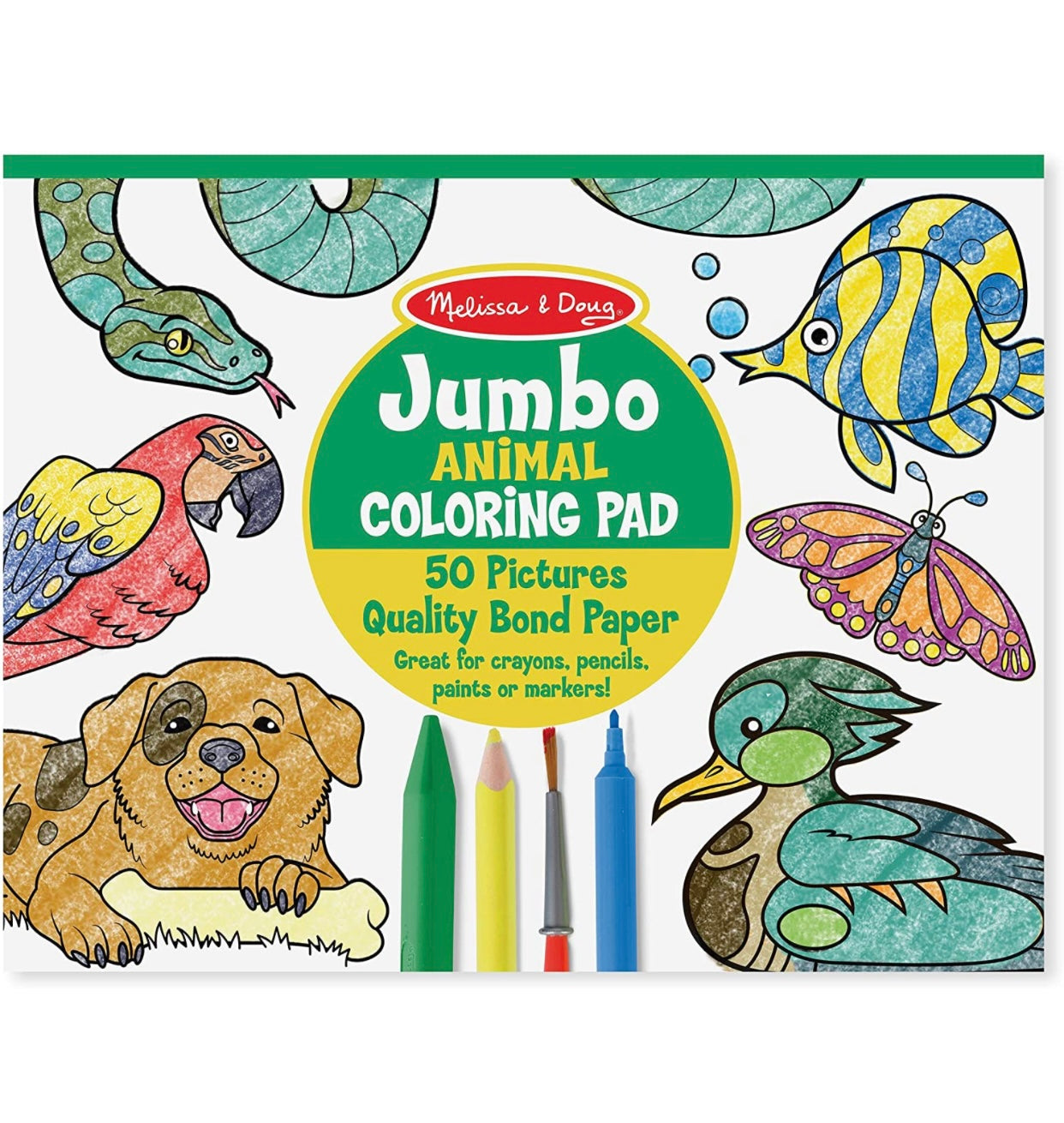 MELISSA & DOUG JUMBO COLORING PAD - ANIMAL