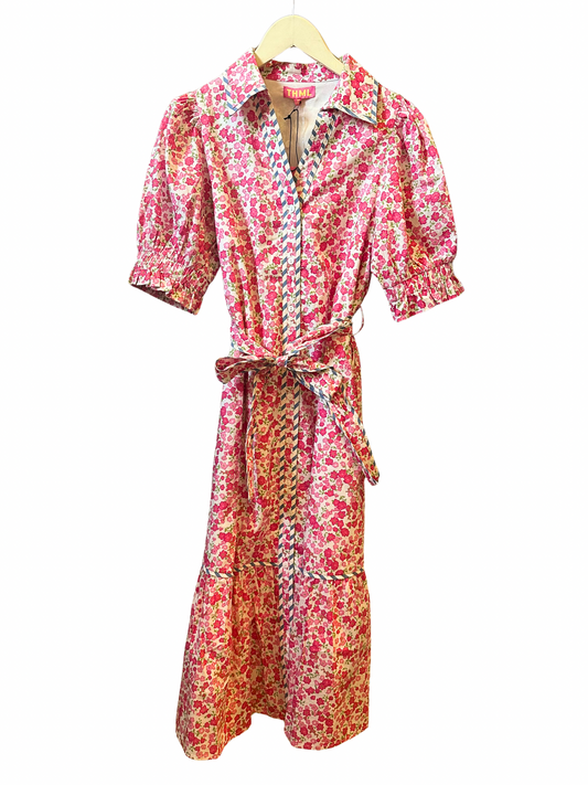 Long Sleeve Floral Button Down Dress