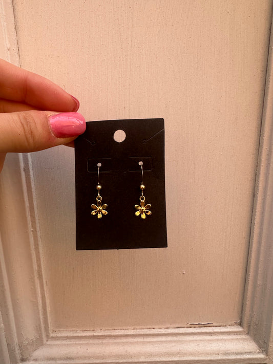 Gold Plated Daisy Earrings