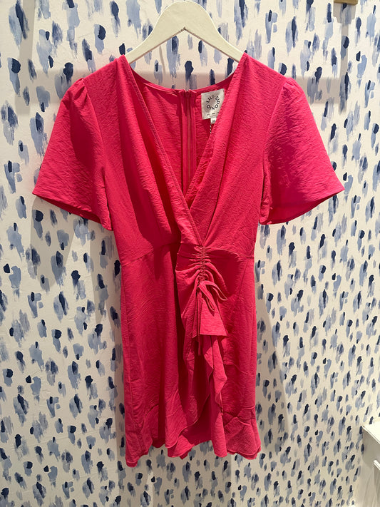 Young Ladies Woven Dress - Fuchsia