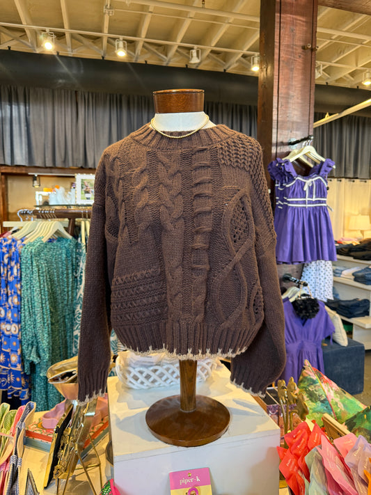 Brown Long Sleeve Sweater