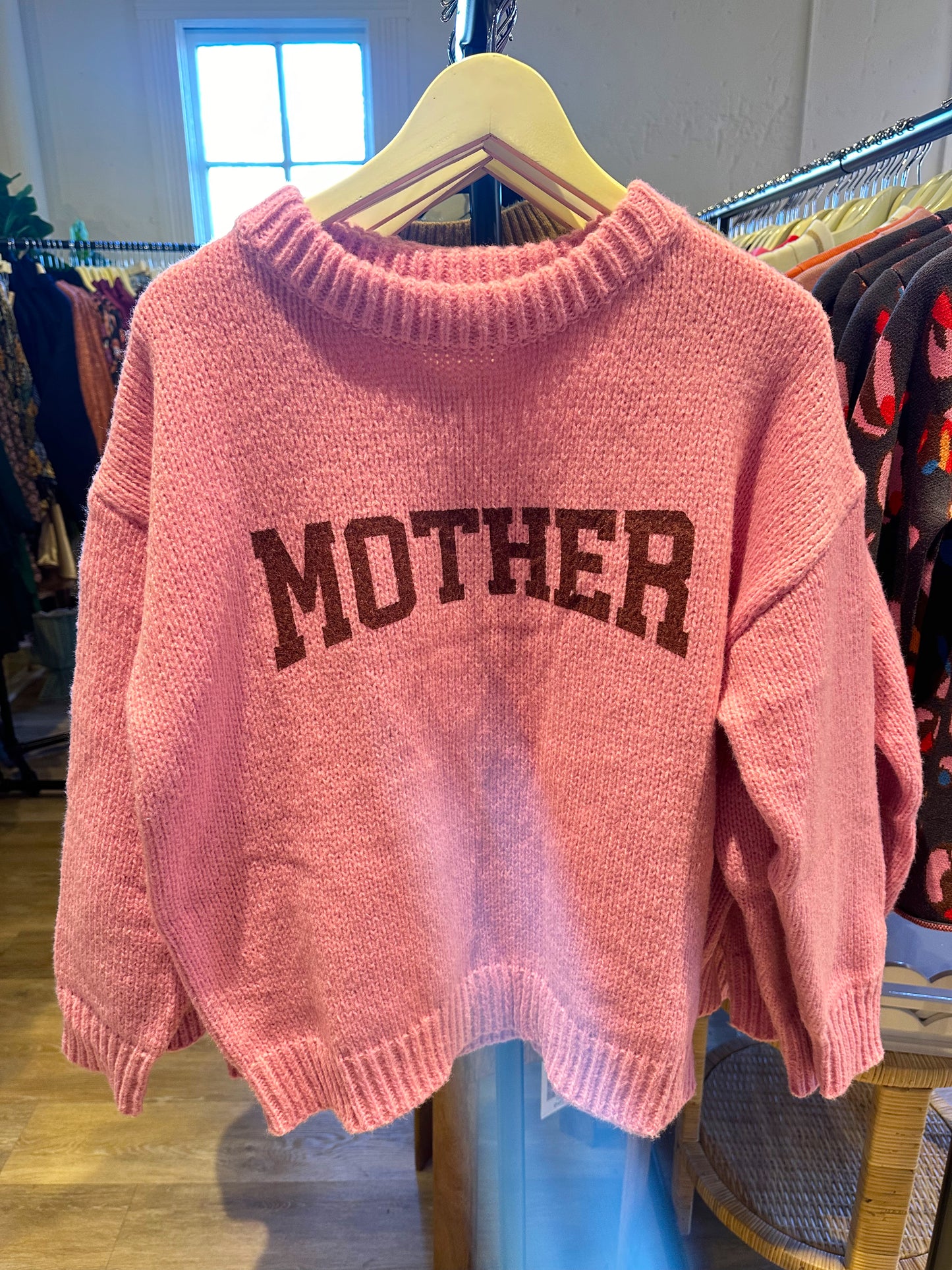 Hip Mother Sweater Top- Pink/Berry